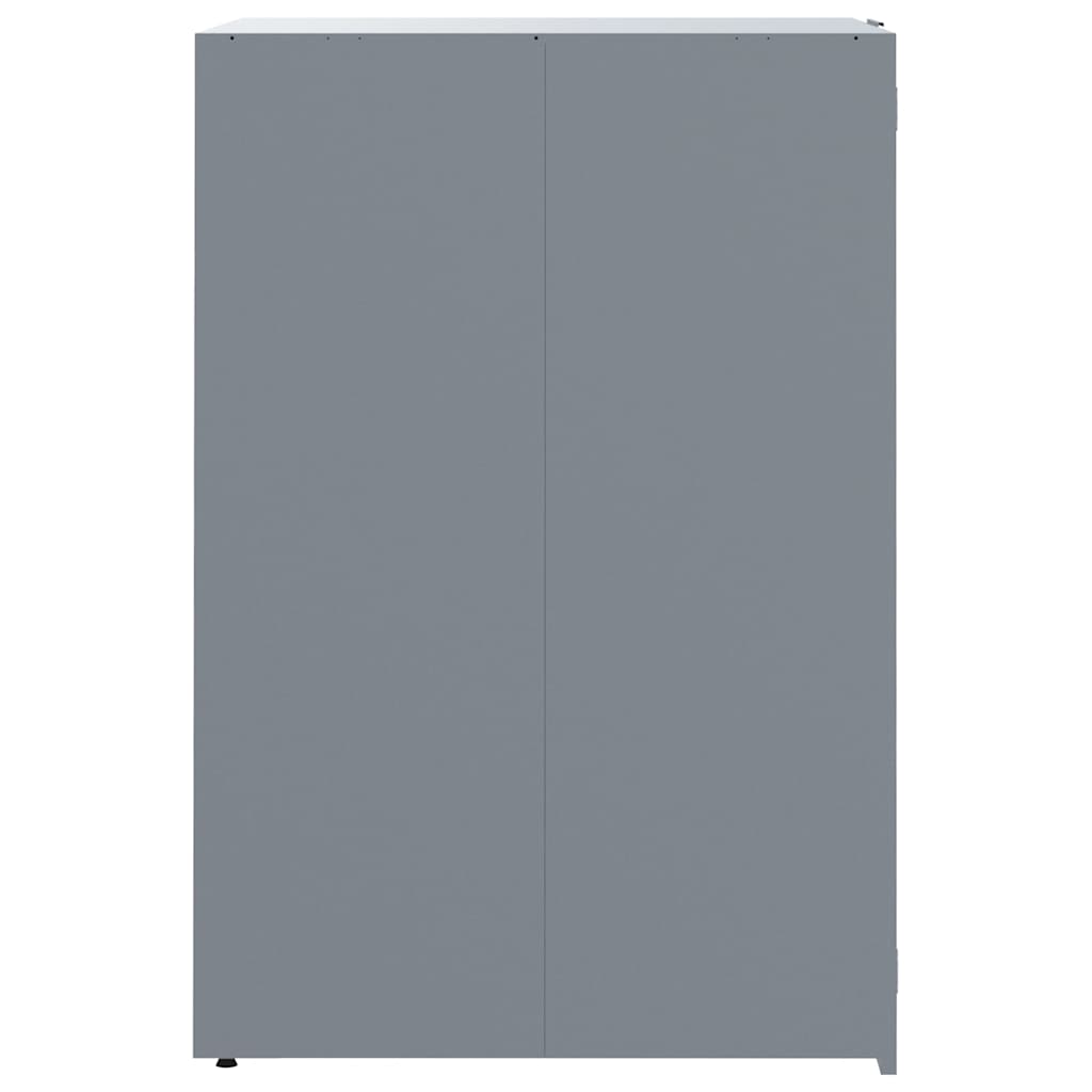 vidaXL Πλαίσιο Κάδων Απορριμμάτων 5 Κάδοι Γκρι 345x79x117 εκ. Ατσάλι