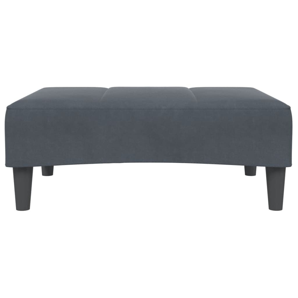 vidaXL Υποπόδιο Σκούρο Γκρι 77x55x31 εκ. Βελούδινο