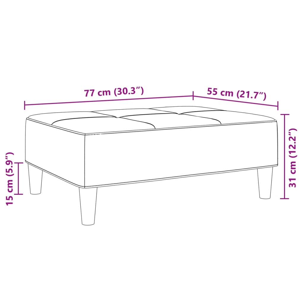 vidaXL Υποπόδιο με Σχέδιο Patchwork 77x55x31 εκ. Υφασμάτινο