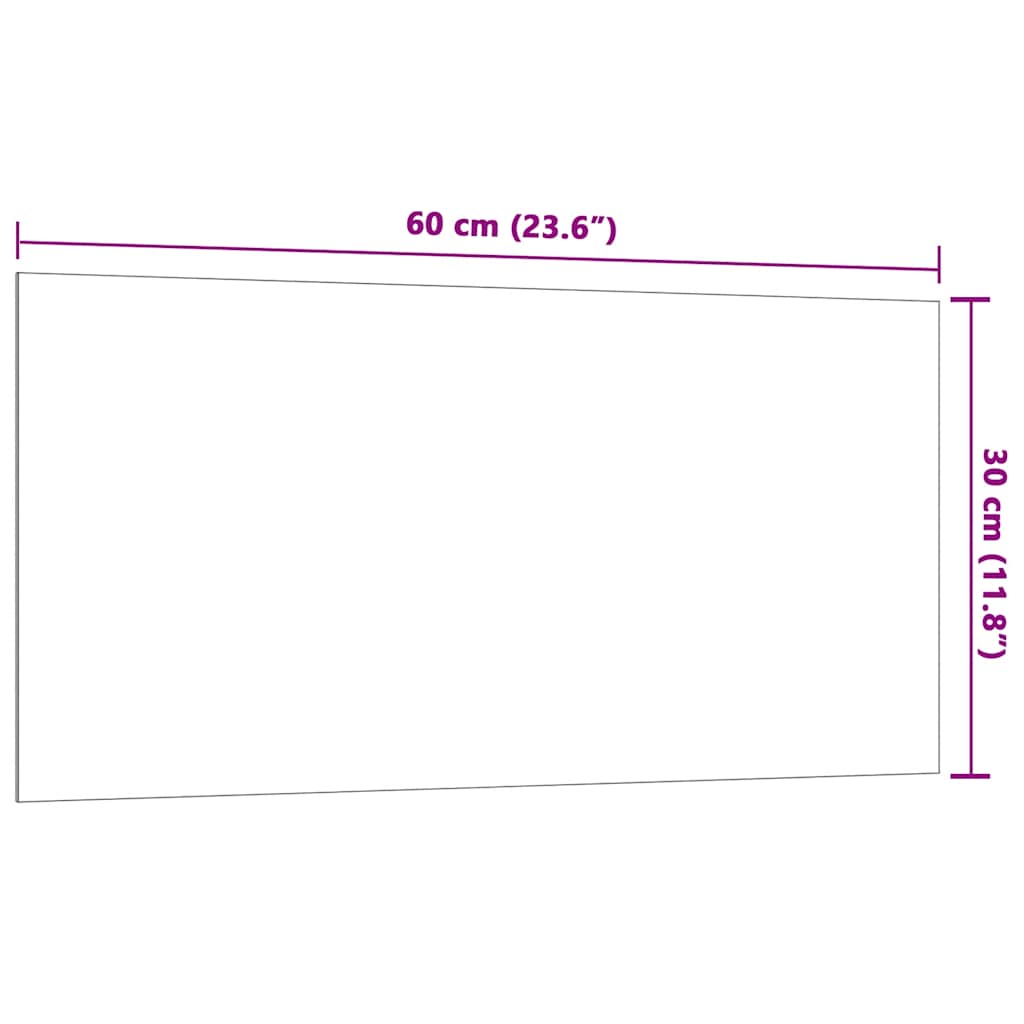 vidaXL Πίνακας Επιτοίχιος Μαγνητικός Μαύρος 60 x 30 εκ. Ψημένο Γυαλί