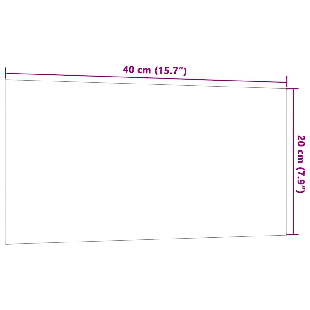 vidaXL Πίνακας Επιτοίχιος Μαγνητικός Μαύρος 40 x 20 εκ. Ψημένο Γυαλί