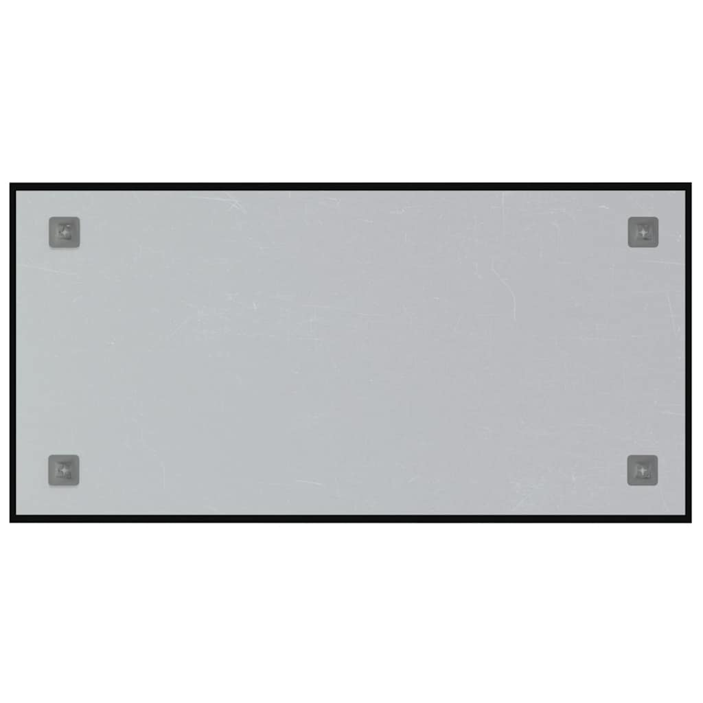vidaXL Πίνακας Επιτοίχιος Μαγνητικός Μαύρος 80 x 40 εκ. Ψημένο Γυαλί