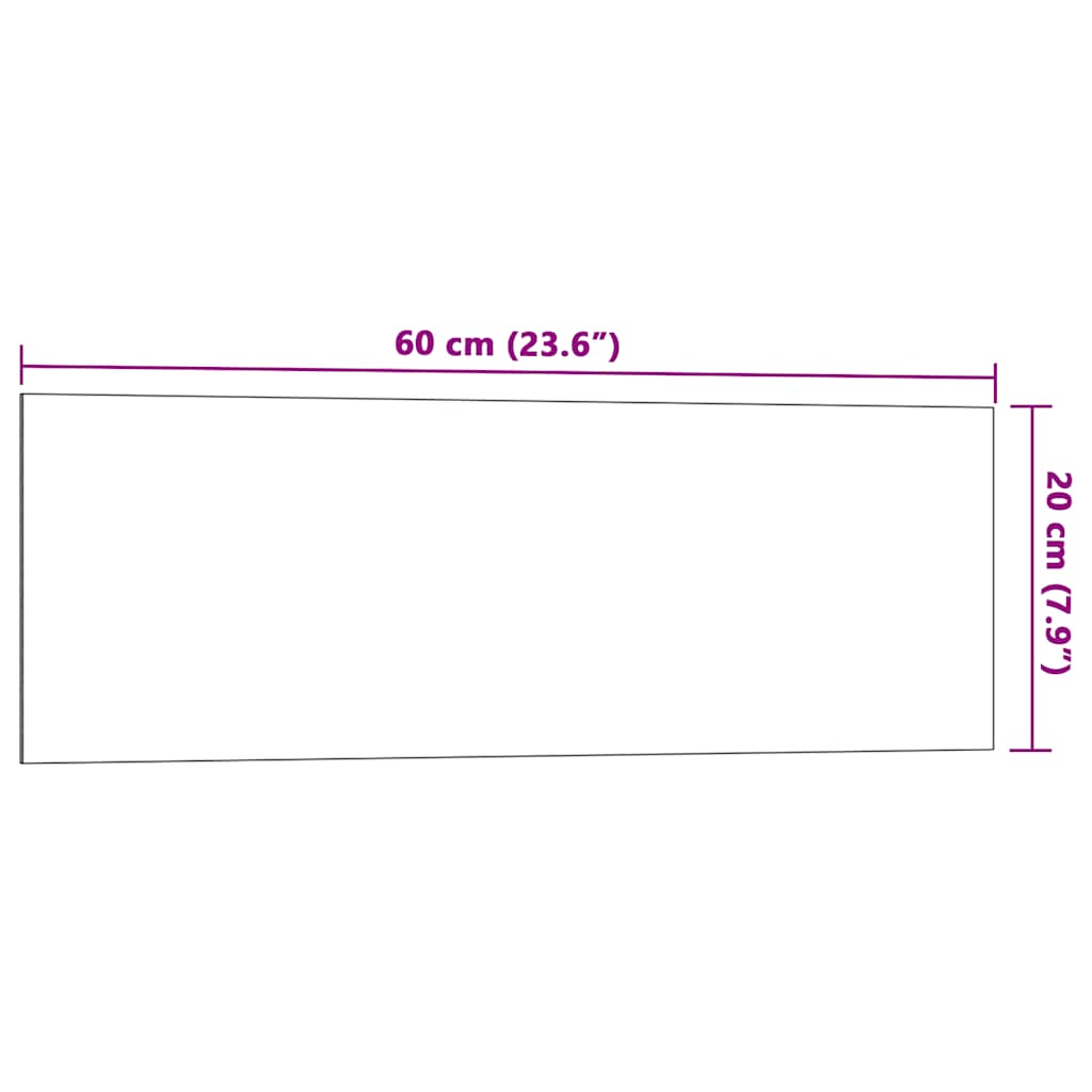 vidaXL Πίνακας Επιτοίχιος Μαγνητικός Μαύρος 60 x 20 εκ. Ψημένο Γυαλί