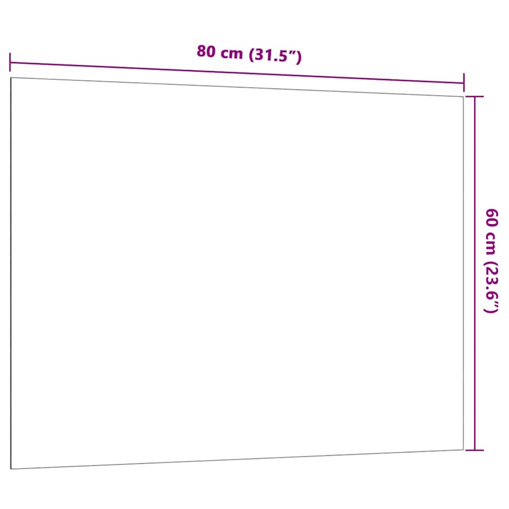 vidaXL Πίνακας Επιτοίχιος Μαγνητικός Μαύρος 80x60 εκ. από Ψημένο Γυαλί