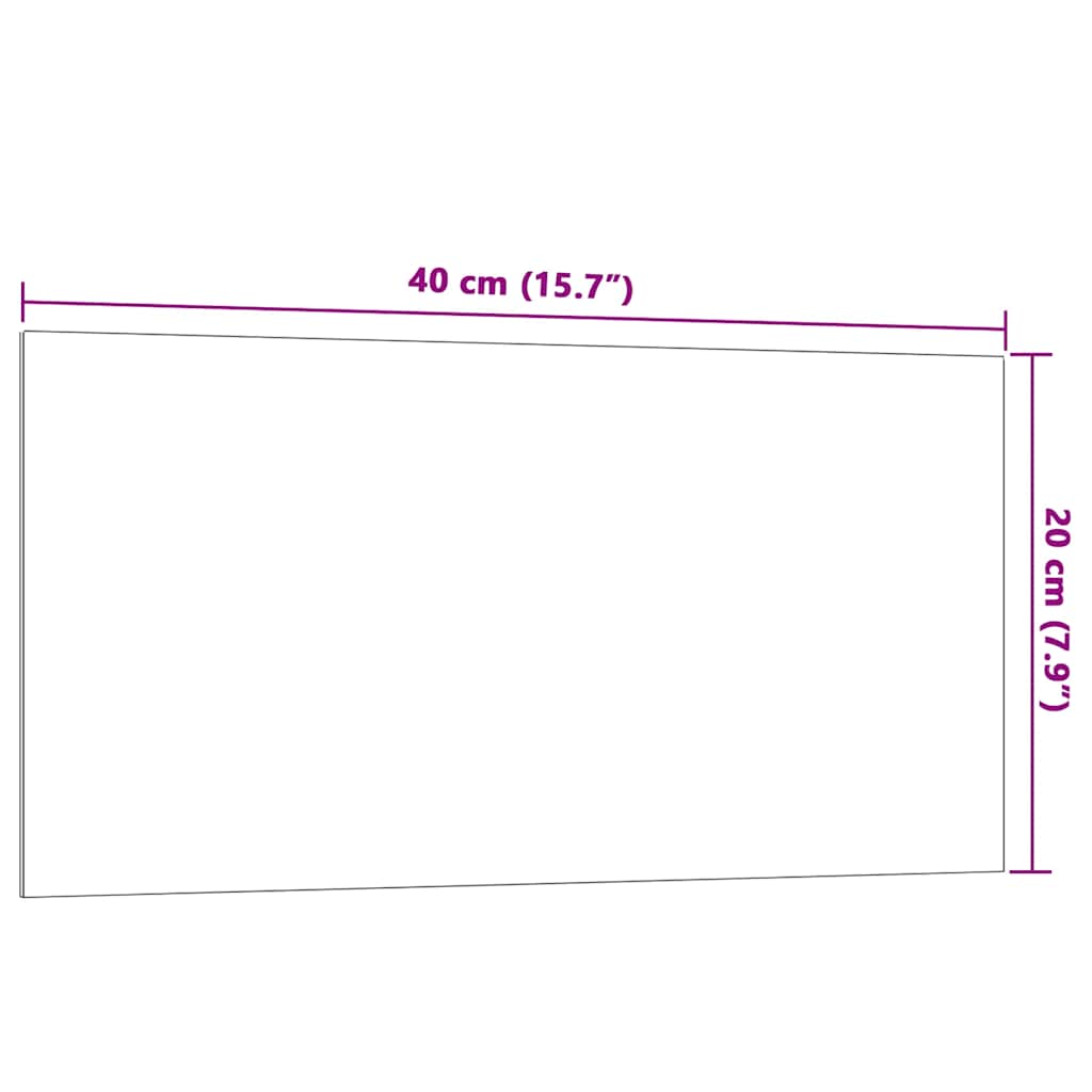 vidaXL Πίνακας Επιτοίχιος Μαγνητικός Λευκός 40 x 20 εκ. Ψημένο Γυαλί