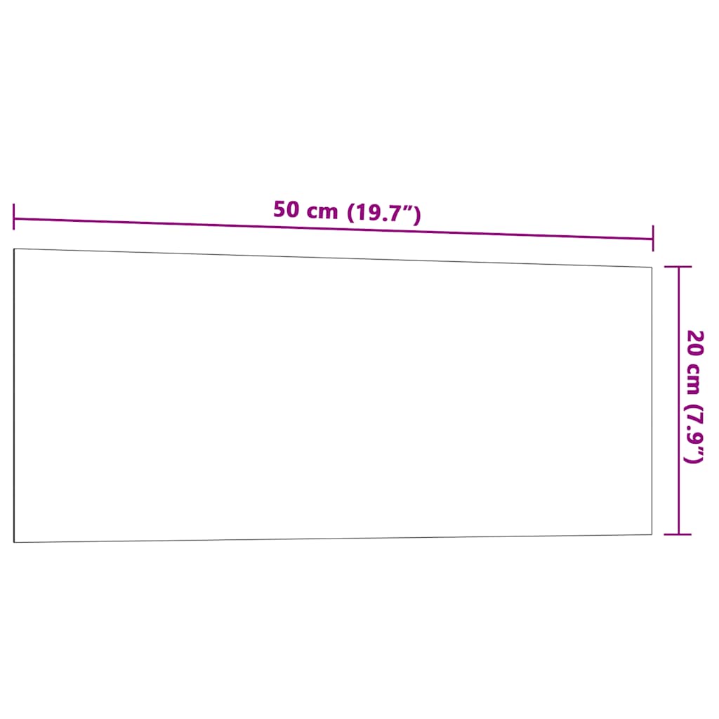 vidaXL Πίνακας Επιτοίχιος Μαγνητικός Λευκός 50 x 20 εκ. Ψημένο Γυαλί