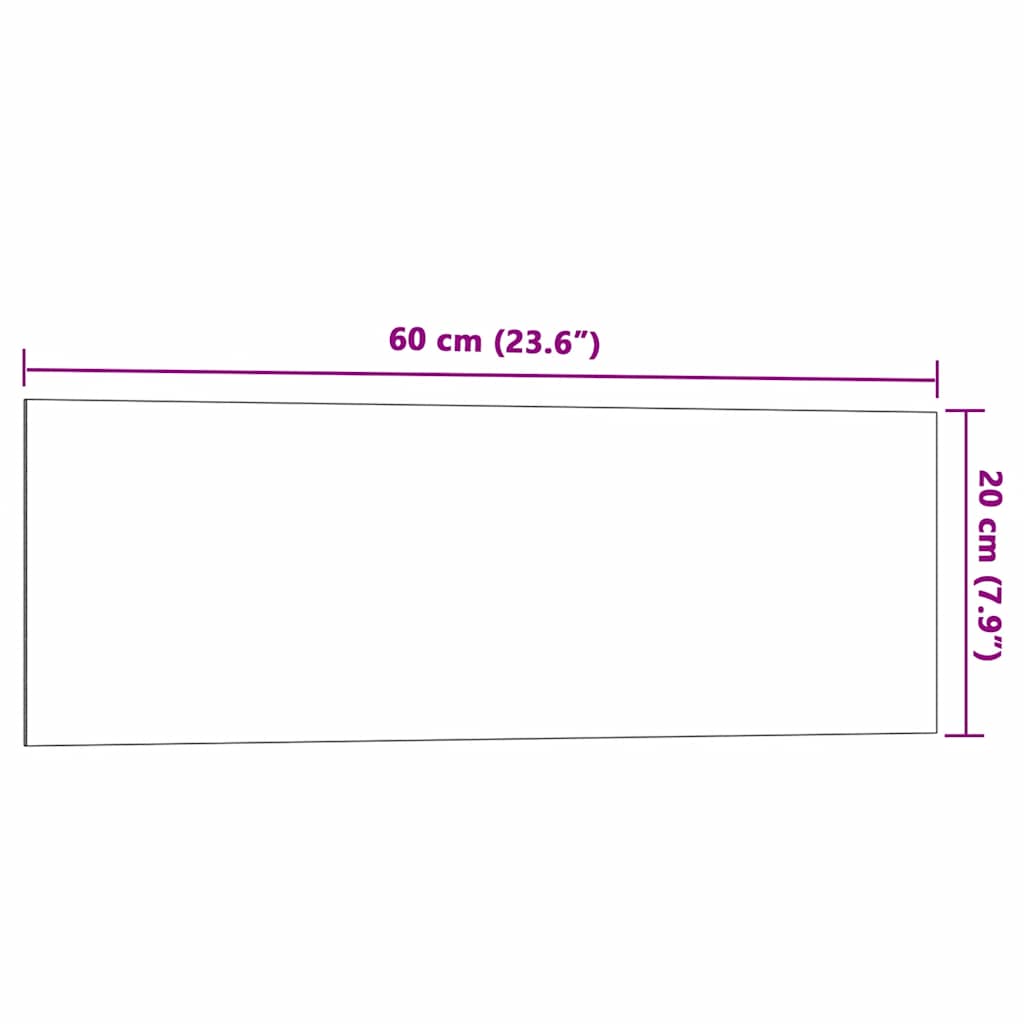 vidaXL Πίνακας Επιτοίχιος Μαγνητικός Λευκός 60x20 εκ. από Ψημένο Γυαλί