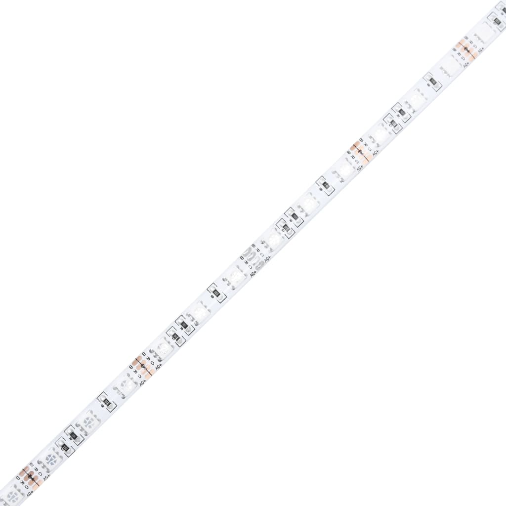 vidaXL Πλαίσιο Κρεβατιού με LED Γκρι Sonoma 135x190εκ. Επεξ. Ξύλο