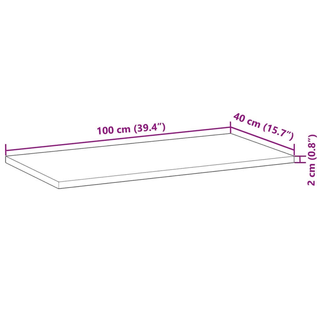 vidaXL Ράφια Πλωτά 3 τεμ. 100x40x2 εκ. από Μασίφ Ξύλο Ακακίας χωρίς Επεξεργασία