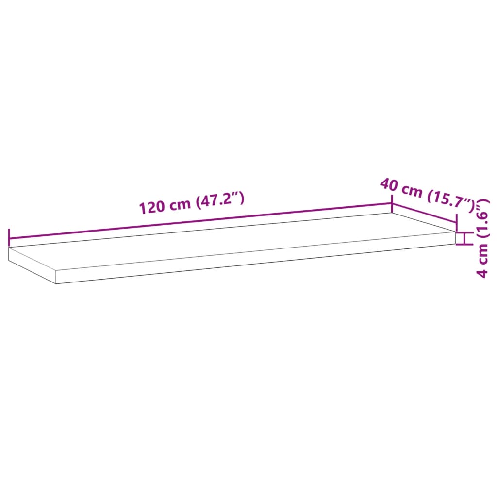 vidaXL Ράφια Κρεμαστά 3 Τεμ. 120x40x4εκ. Φινίρισμα Λαδιού Μασίφ Ακακία