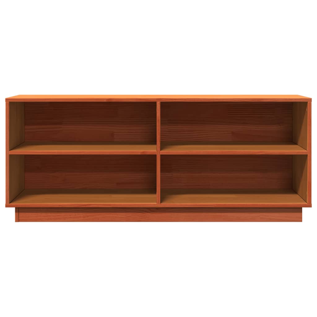 vidaXL Παπουτσοθήκη Καφέ Κεριού 110 x 34 x 45 εκ. Μασίφ Ξύλο Πεύκου