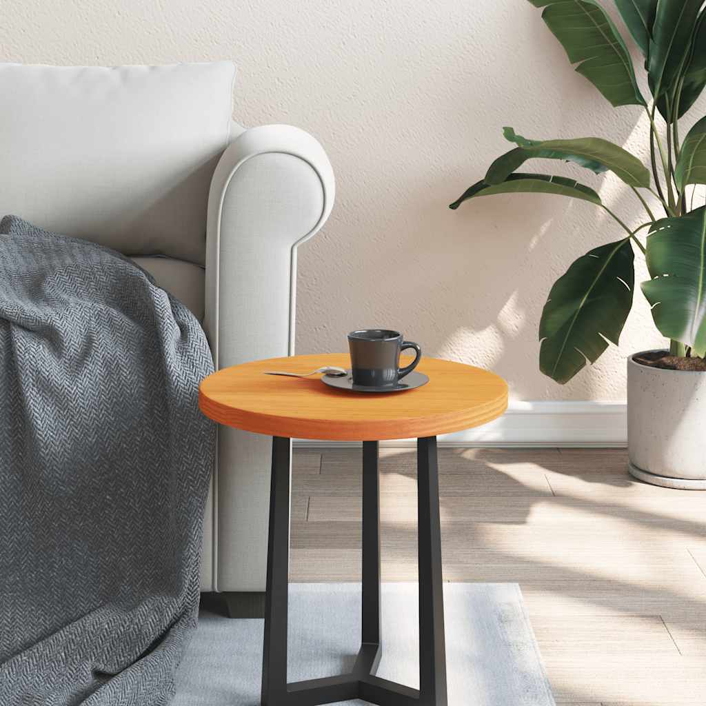 vidaXL Επιφάνεια Τραπεζιού Στρογγυλή Καφέ Κερ. Ø40x2,5 εκ Μασίφ Πεύκο