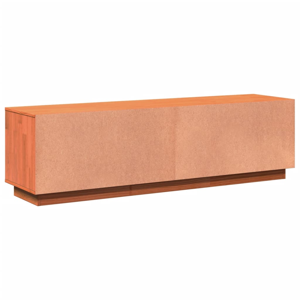 vidaXL Έπιπλο Τηλεόρασης Καφέ Μελί 140x35x40 εκ. από Μασίφ Ξύλο Πεύκου