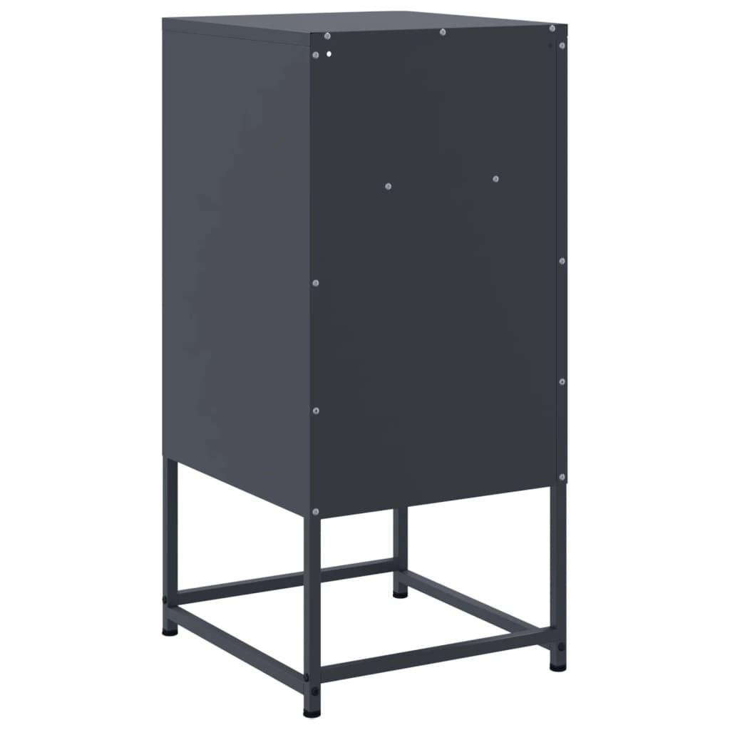 vidaXL Κομοδίνα 2 τεμ. Ανθρακί 36x39x78 εκ. από Χάλυβα