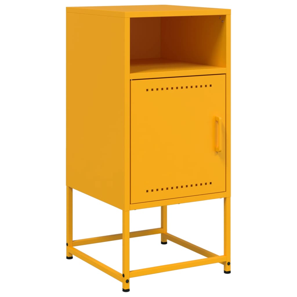 vidaXL Κομοδίνα 2 τεμ. Μουσταρδί 36 x 39 x 78 εκ. από Χάλυβα