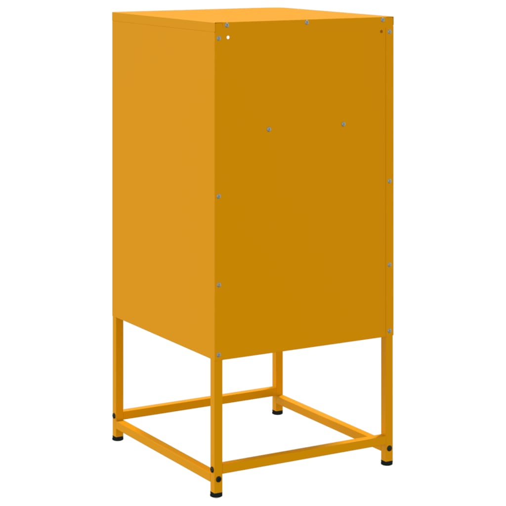 vidaXL Κομοδίνα 2 τεμ. Μουσταρδί 36 x 39 x 78 εκ. από Χάλυβα