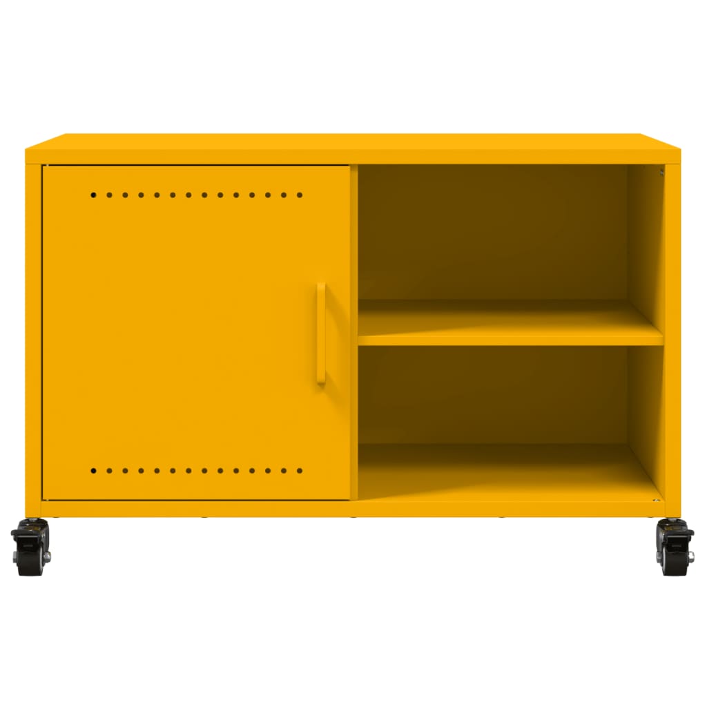 vidaXL Έπιπλο Τηλεόρασης Μουσταρδί Κίτρινο 68x39x43,5 εκ. από Ατσάλι