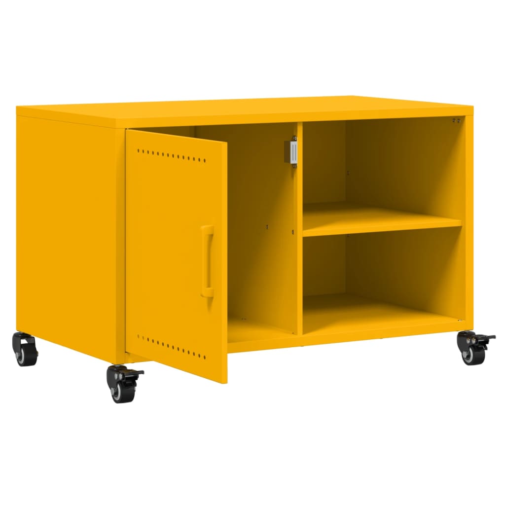vidaXL Έπιπλο Τηλεόρασης Μουσταρδί Κίτρινο 68x39x43,5 εκ. από Ατσάλι
