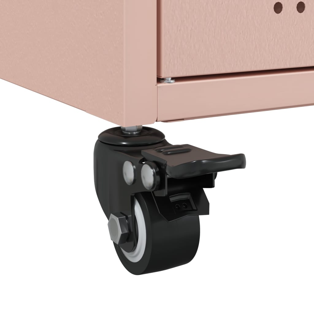 vidaXL Ντουλάπι Ροζ 100,5x39x72 εκ. από Χάλυβα