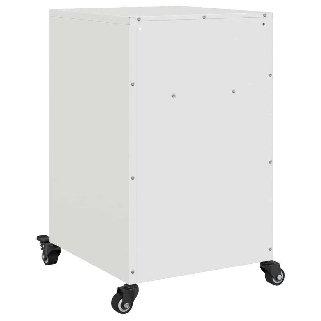 vidaXL Κομοδίνα 2 τεμ. Λευκό 36x39x59 εκ. από Χάλυβα