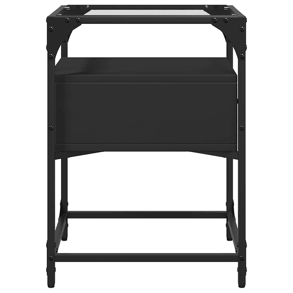 vidaXL Κομοδίνο Μαύρο 40x40x55 εκ. από Επεξεργασμένο Ξύλο
