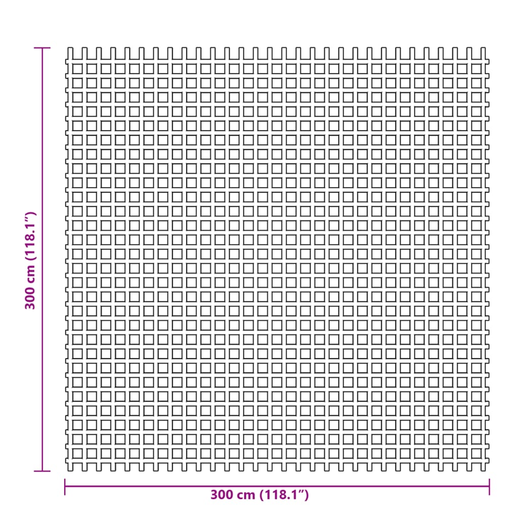 vidaXL Χαλί Σκηνής Μπλε 3x3 μ.