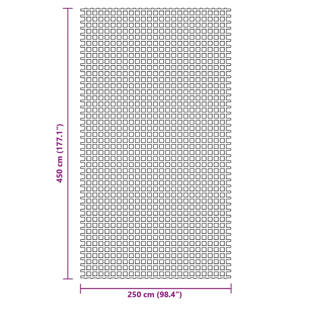 vidaXL Χαλί Σκηνής Πράσινο 4,5x2,5 μ.