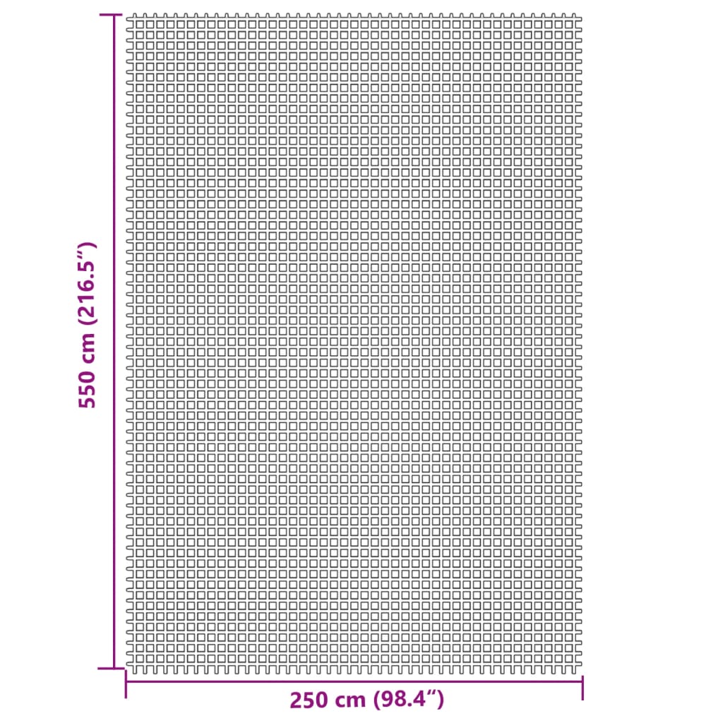 vidaXL Χαλί Σκηνής Κρεμ 5,5x2,5 μ.