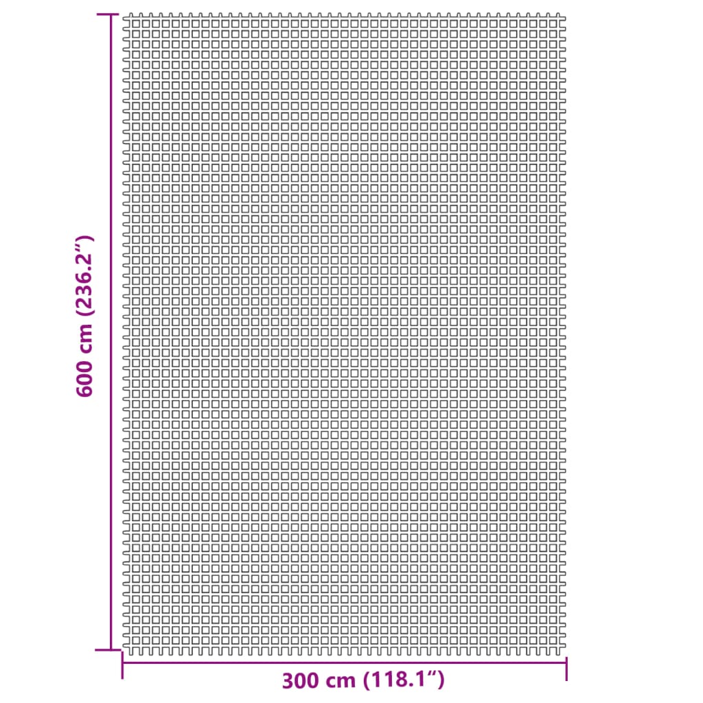 vidaXL Χαλί Σκηνής Κρεμ 6x3 μ.