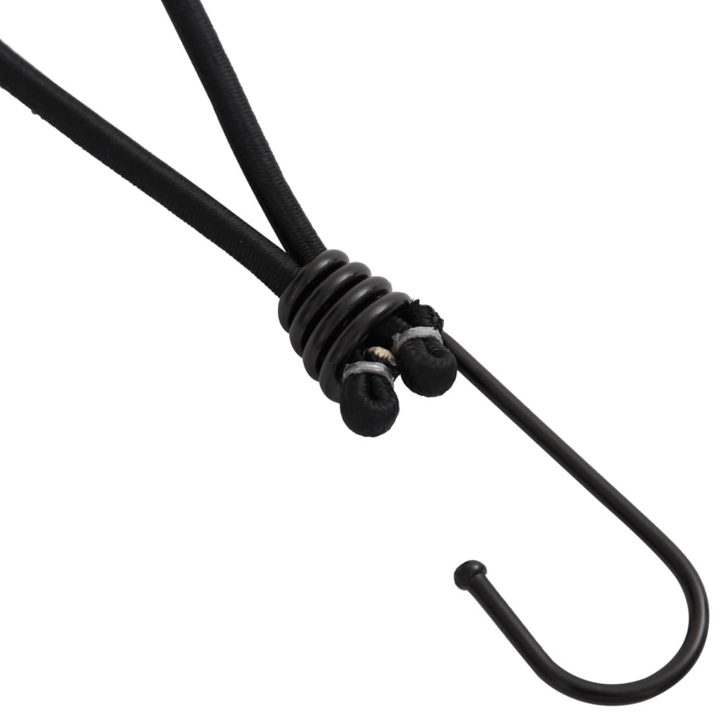 vidaXL Κορδόνια Ελαστικά Bungee με Γάντζο 50 τεμ. 17 εκ.