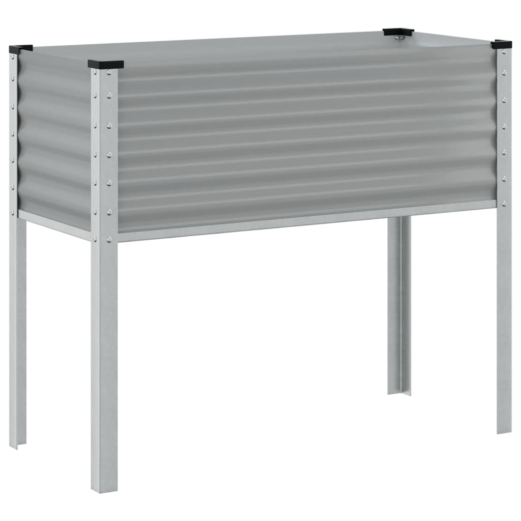 vidaXL Ζαρντινιέρα Κήπου Γκρι 100x41x90 εκ. από Ατσάλι