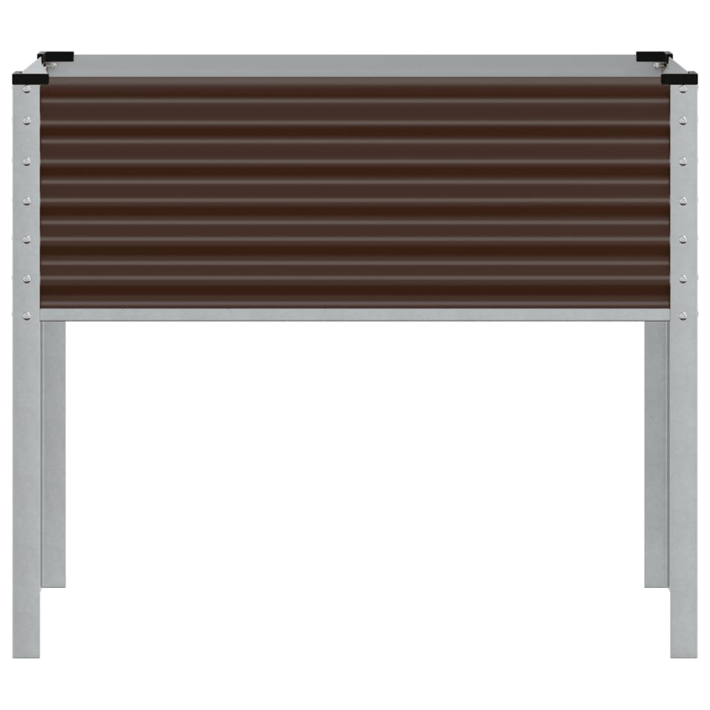 vidaXL Ζαρντινιέρα Κήπου Καφέ 100x41x90 εκ. από Ατσάλι
