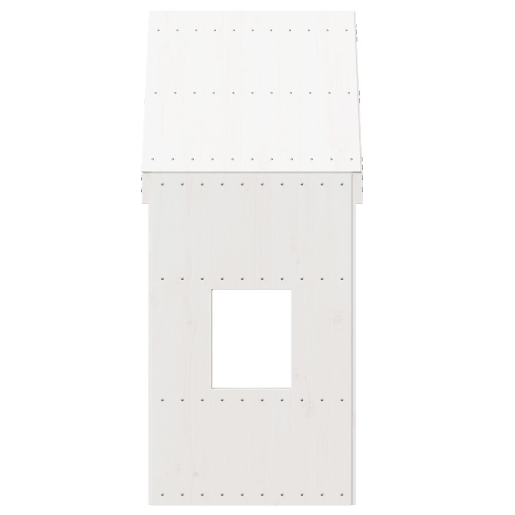 vidaXL Οροφή Κρεβατιού Παιδική Λευκό 60x99x139,5 εκ Μασίφ Ξύλο Πεύκου