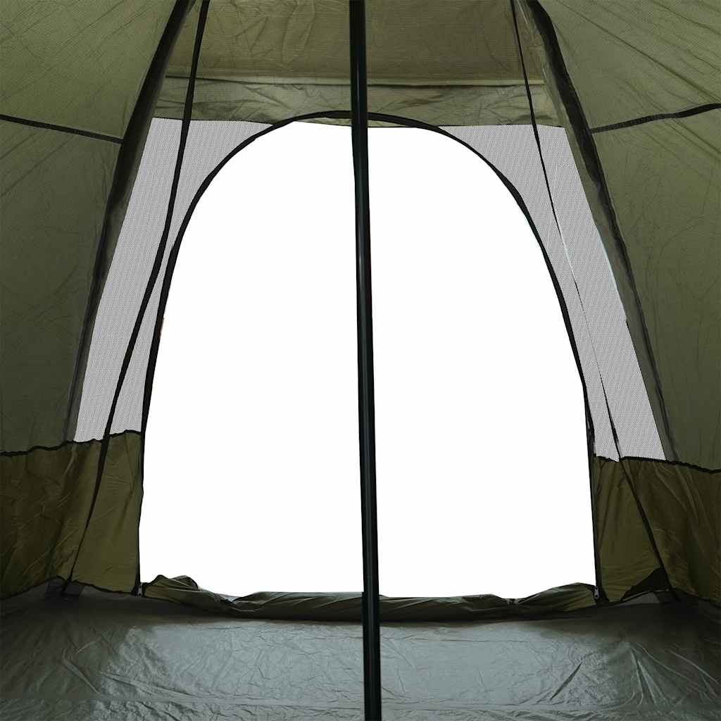 vidaXL Σκηνή Οικογενειακή Tipi 6 Ατόμων Αδιάβροχη Πράσινη Λαδί