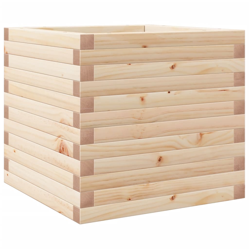 vidaXL Ζαρντινιέρα Κήπου 50x50x45,5εκ από Μασίφ Ξύλο Πεύκου