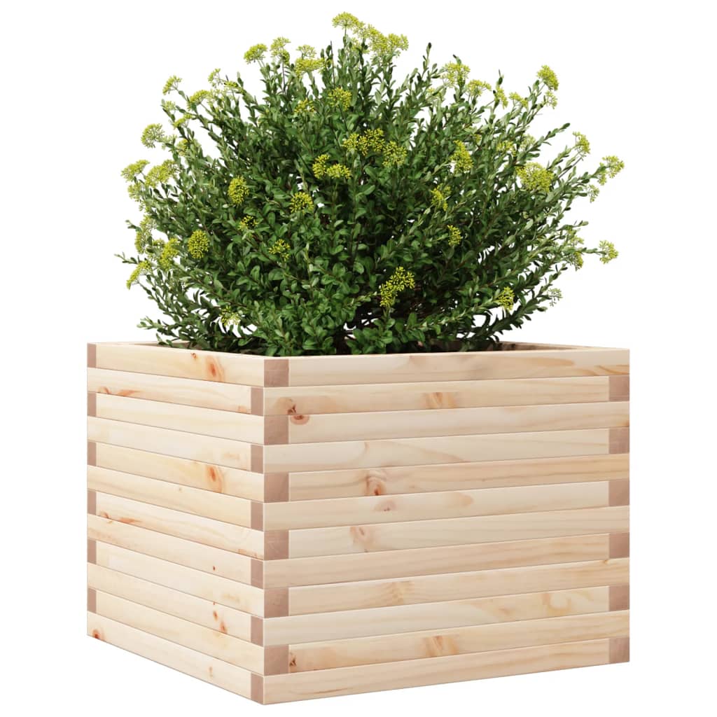 vidaXL Ζαρντινιέρα Κήπου 60x60x45,5 εκ από Μασίφ Ξύλο Πεύκου