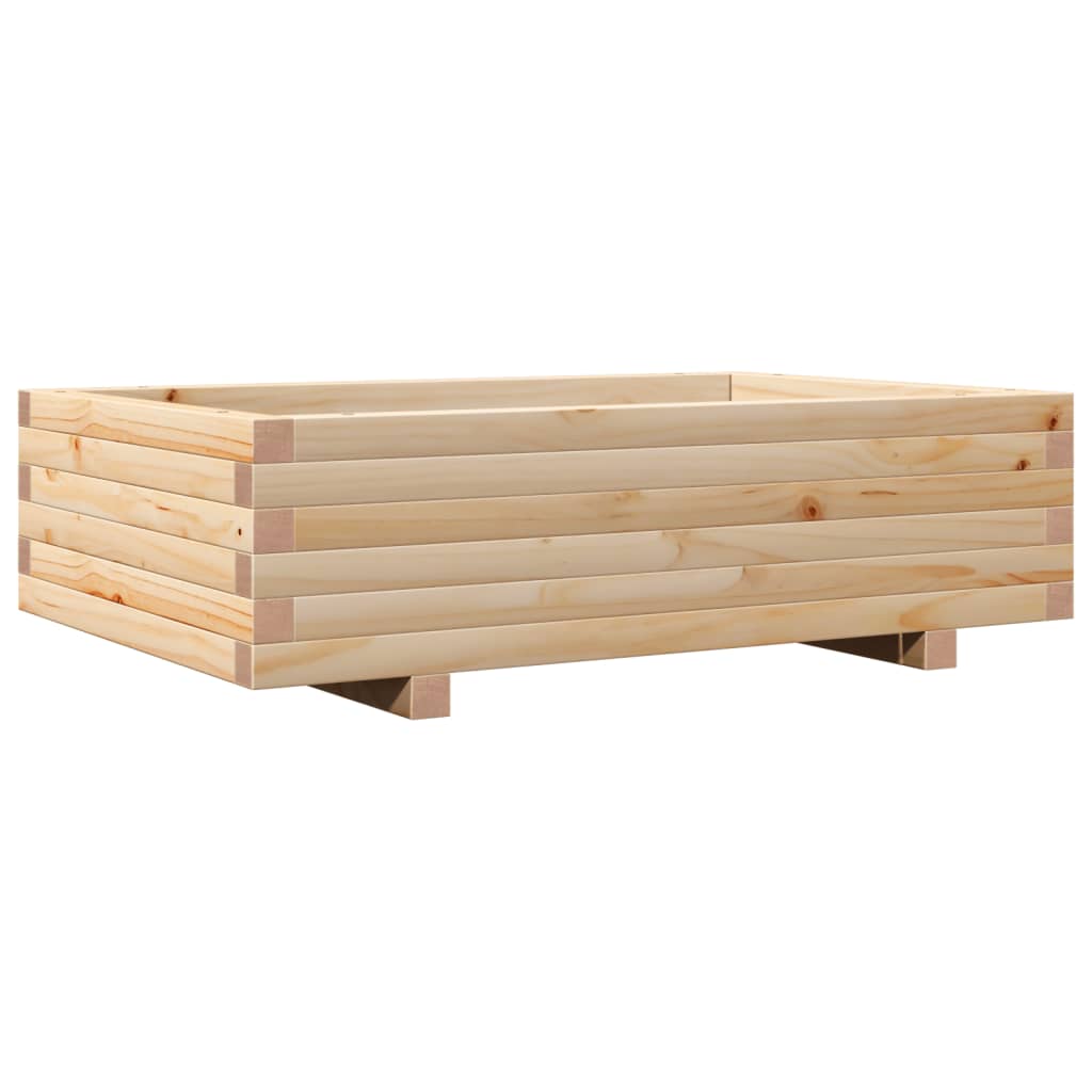 vidaXL Ζαρντινιέρα Κήπου 90x60x26,5 εκ από Μασίφ Ξύλο Πεύκου
