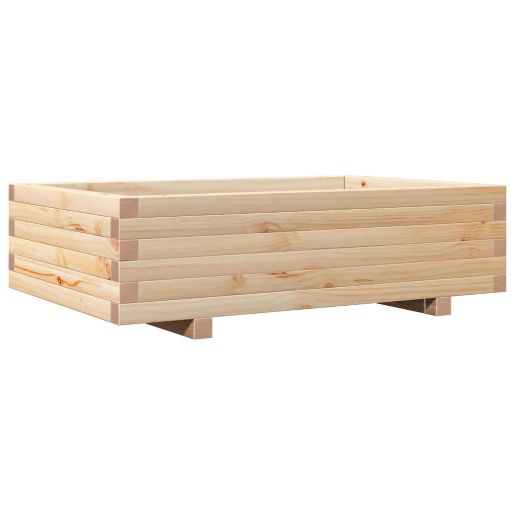 vidaXL Ζαρντινιέρα Κήπου 90x60x26,5 εκ από Μασίφ Ξύλο Πεύκου