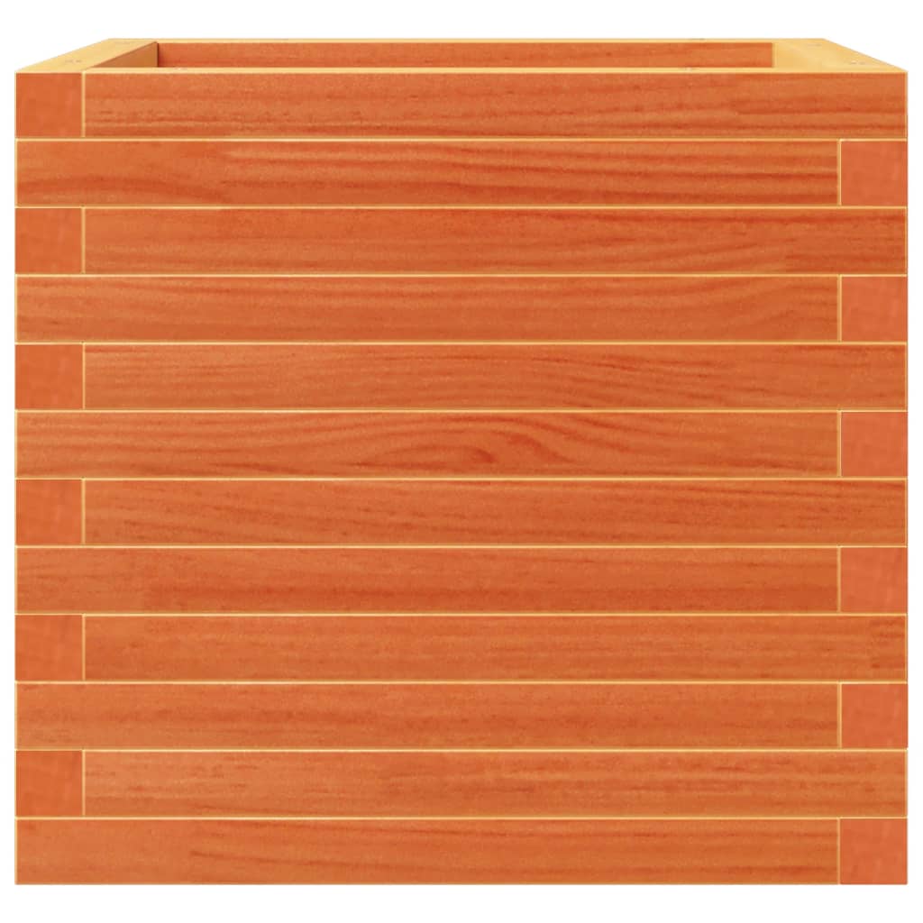 vidaXL Ζαρντινιέρα Καφέ Κεριού 50x50x46 εκ. από Μασίφ Ξύλο Πεύκου