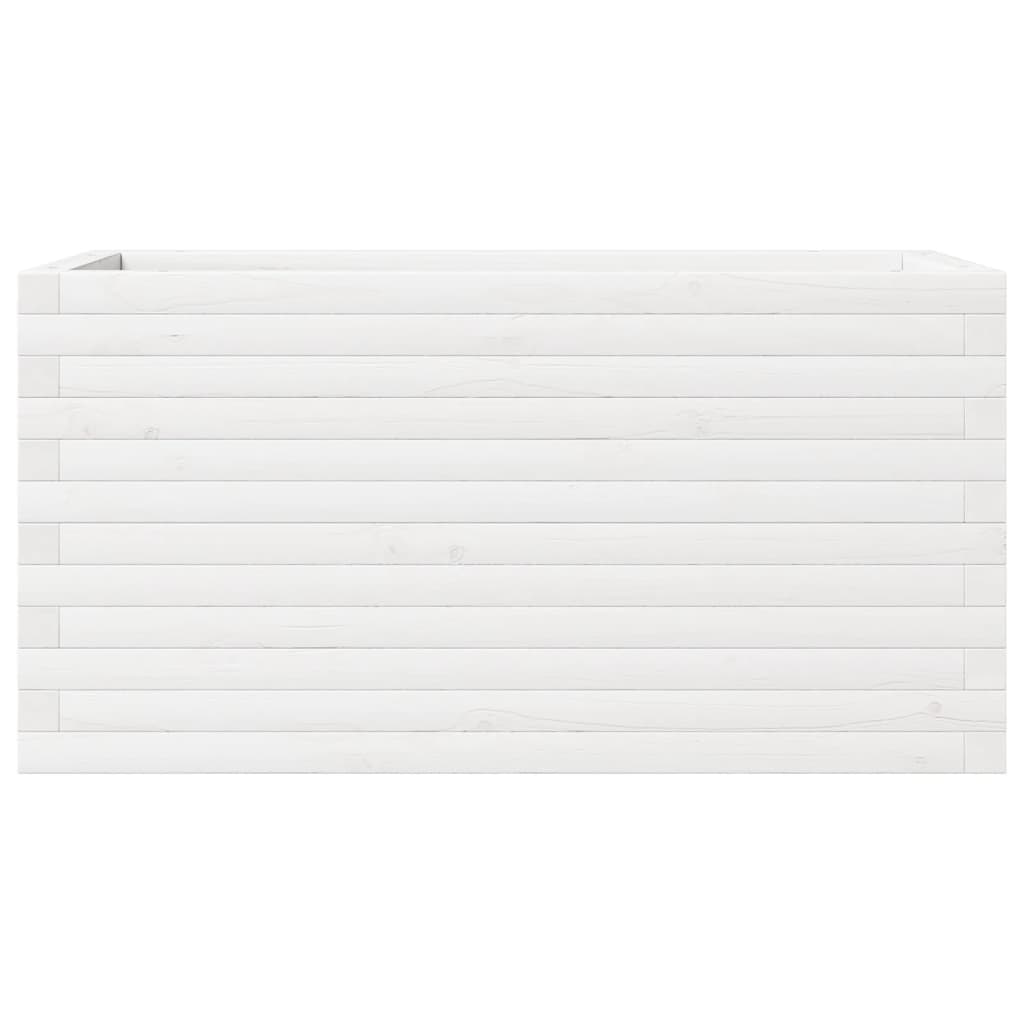vidaXL Ζαρντινιέρα Κήπου Λευκή 90x40x46 εκ. από Μασίφ Ξύλο Πεύκου