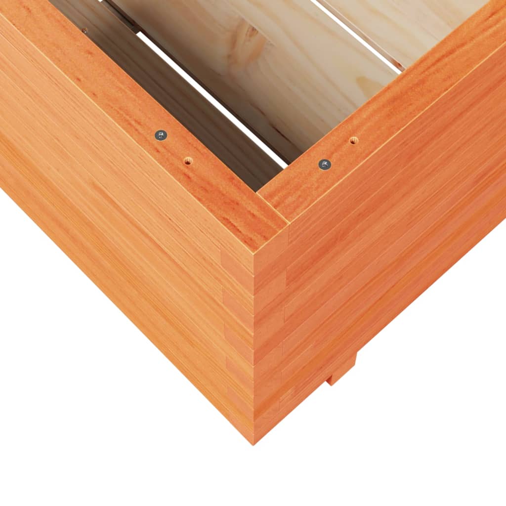 vidaXL Ζαρντινιέρα Καφέ Κεριού 70x70x49,5 εκ. από Μασίφ Ξύλο Πεύκου