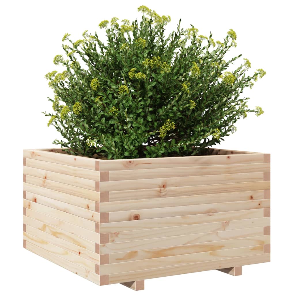vidaXL Ζαρντινιέρα Κήπου 80x80x49,5 εκ από Μασίφ Ξύλο Πεύκου
