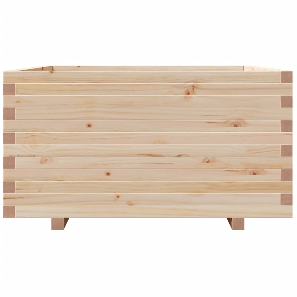 vidaXL Ζαρντινιέρα Κήπου 90x90x49,5 εκ από Μασίφ Ξύλο Πεύκου