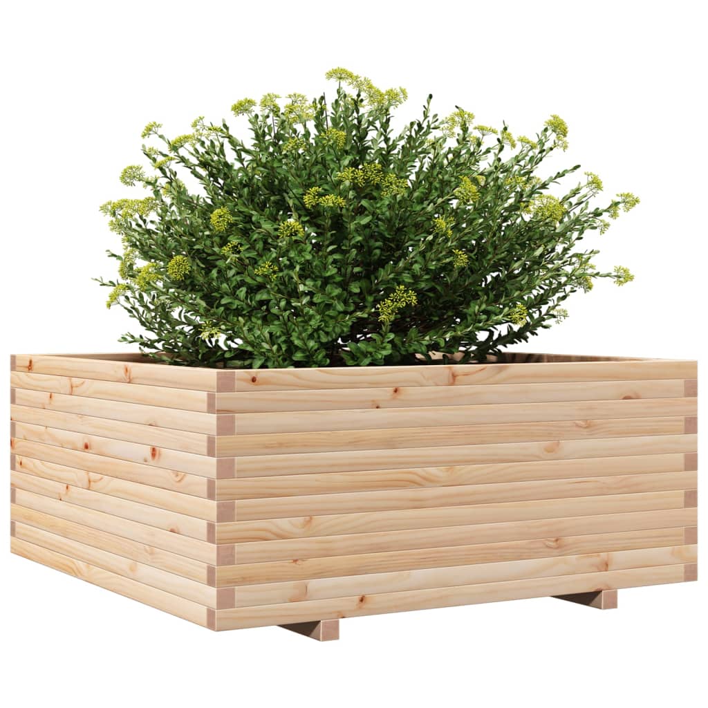 vidaXL Ζαρντινιέρα Κήπου 110x110x49,5 εκ από Μασίφ Ξύλο Πεύκου