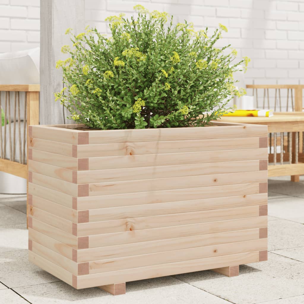 vidaXL Ζαρντινιέρα Κήπου 70x40x49,5 εκ από Μασίφ Ξύλο Πεύκου