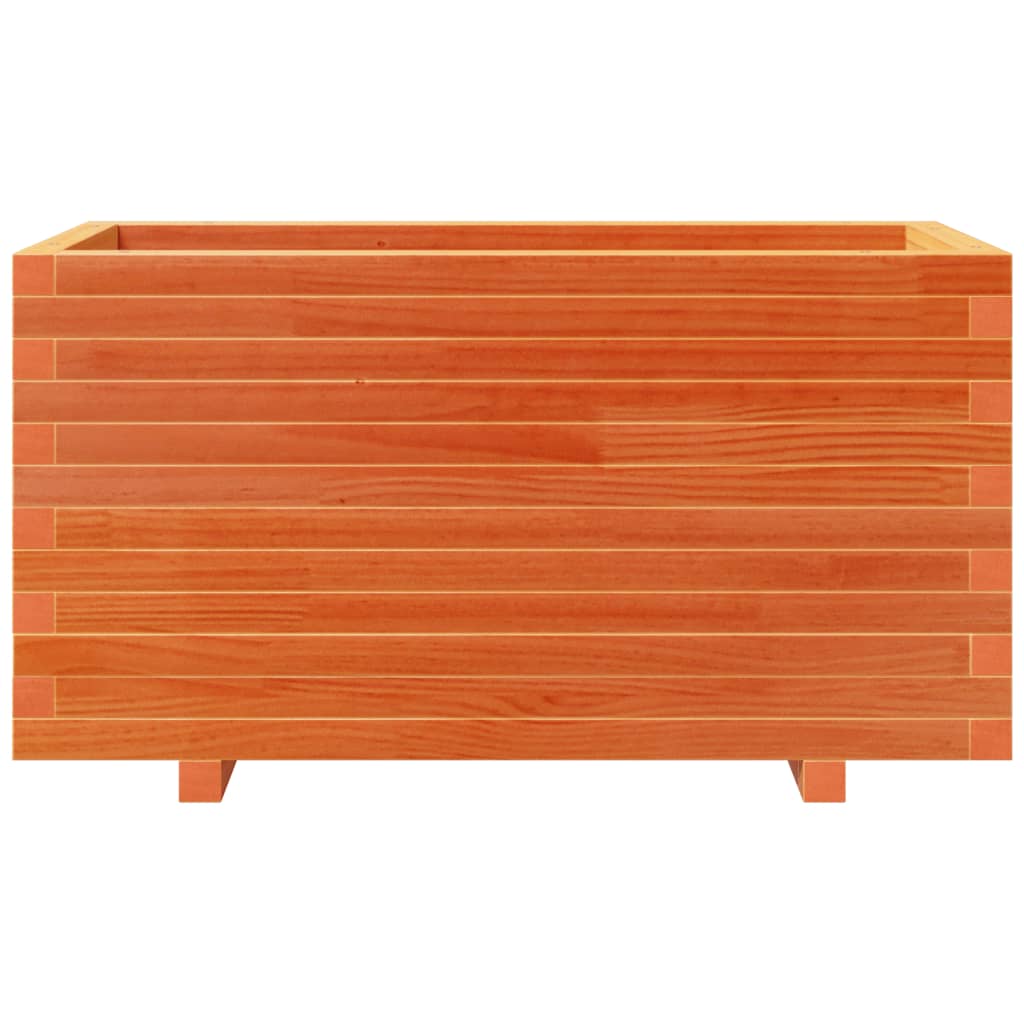 vidaXL Ζαρντινιέρα Καφέ Κεριού 90x40x49,5 εκ. από Μασίφ Ξύλο Πεύκου