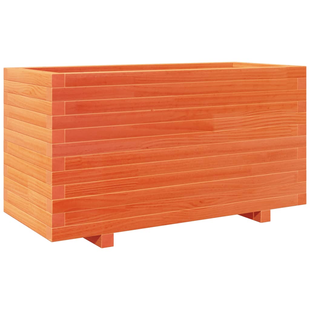 vidaXL Ζαρντινιέρα Καφέ Κεριού 90x40x49,5 εκ. από Μασίφ Ξύλο Πεύκου
