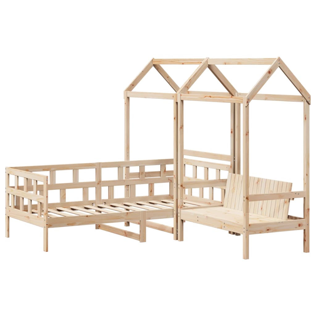 vidaXL Daybed Set with Canopy without Mattress 80x200 cm