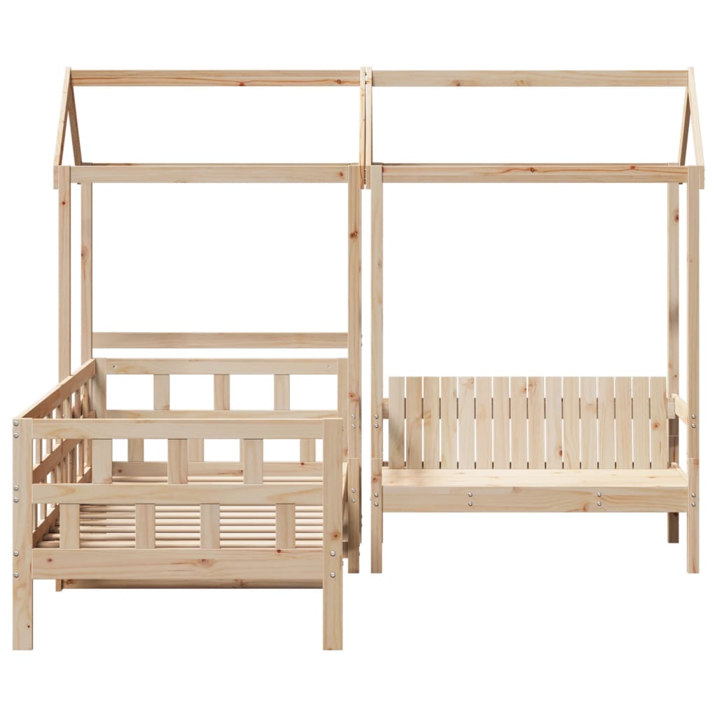 vidaXL Daybed Set with Canopy without Mattress 80x200 cm