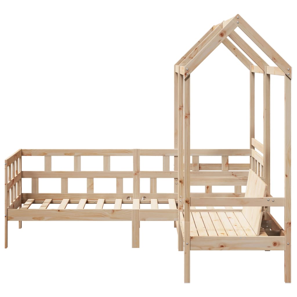 vidaXL Daybed Set with Canopy without Mattress 80x200 cm